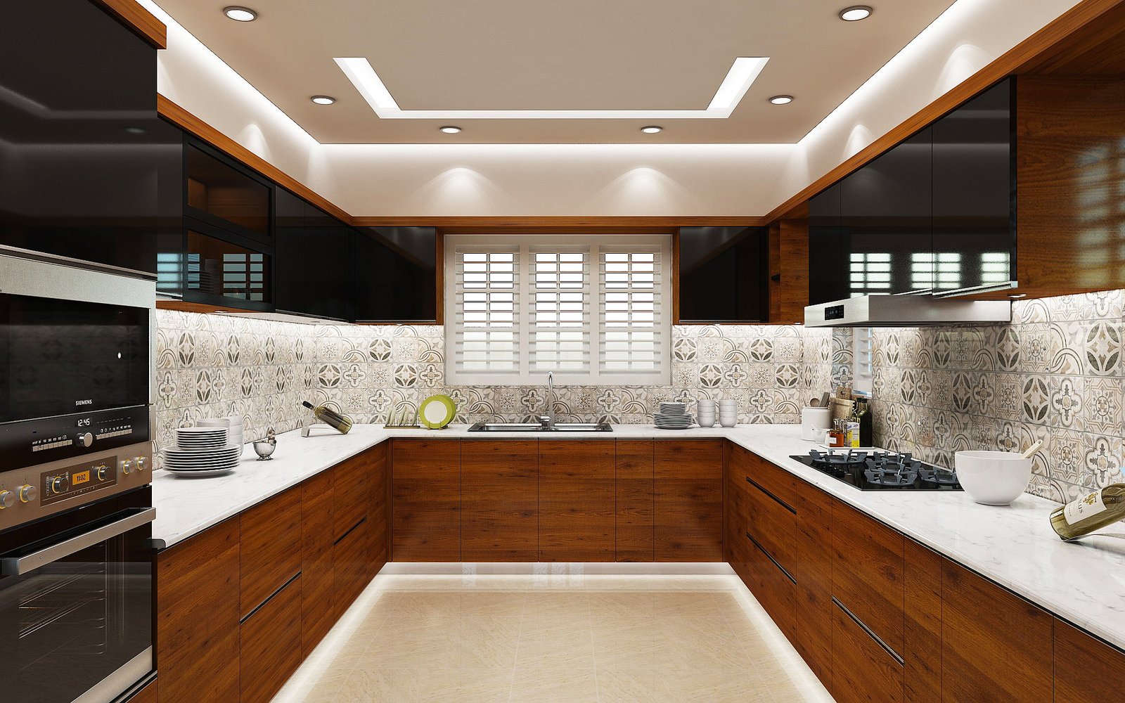 U Shaped Kitchen Designs