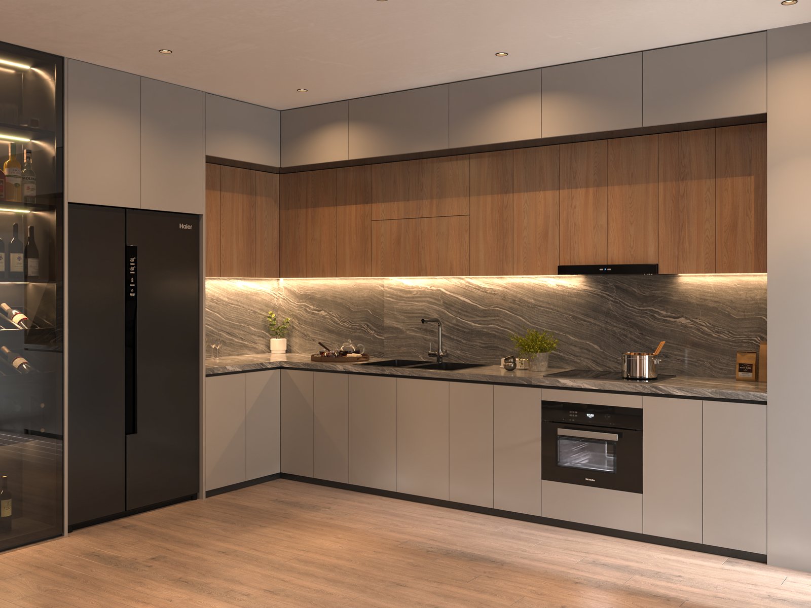 L Shaped Modular Kitchens