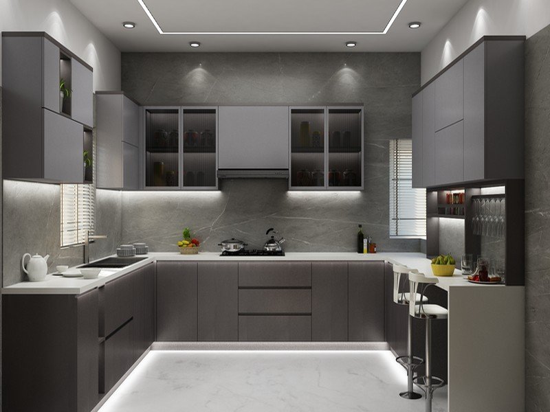 Spacious U-Shaped Kitchens