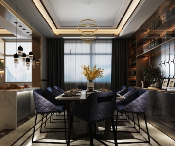 Contemporary living room interior in Kerala featuring a custom floor-to-ceiling geometric wooden partition, neutral-toned luxury sofa, and designer window drapes.